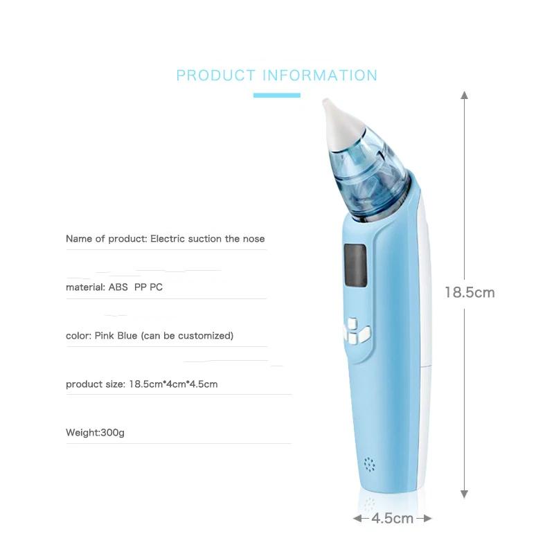 Neue Baby Nasensauger Elektrische Sicher Hygienisch Nase Reiniger Baby Pflege Nase Spitze Rotz Sauger Für Neugeborene