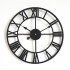 Numbers Clock 18' Iron Roman Numbers Medium Size Vintage Gold Copper Metal Wall Decorative Clock