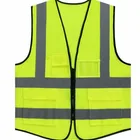 L pockets Fluorescent yellow reflective safety clothing security vest