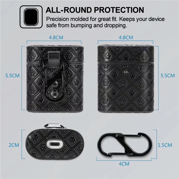 Leather Protective Airpod Case Cover Leather Case For Airpods 1/2
