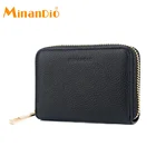 Short Wallet Buy Wallets MINANDIO Organ Credit Card Holder Cow Short RFID Full Grain Genuine Leather Wallet