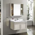 Airport hotel greenhouse white Wash basin cabinet bathroom vanity cabinet price cheap