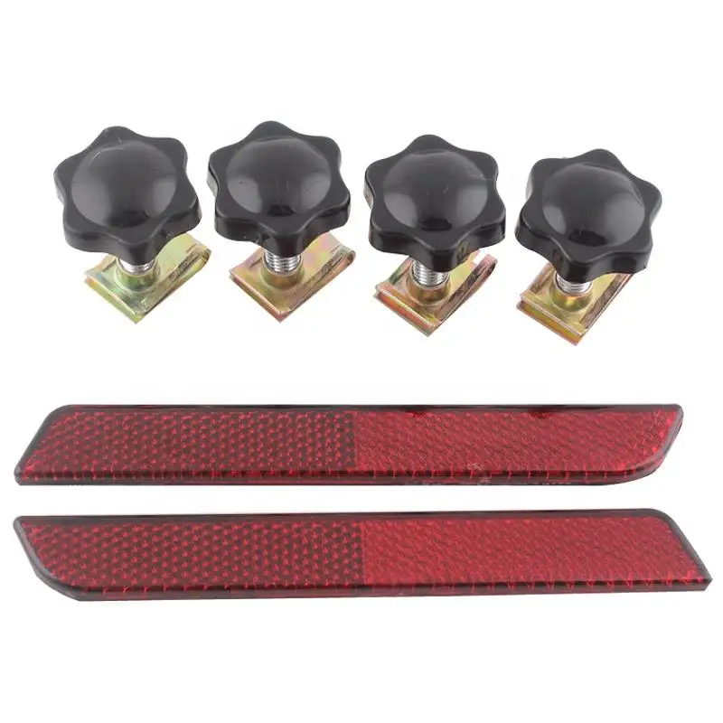 Hard Saddlebags Red Side Visibility Reflectors+Theft Deterrent Locks Fit For Harley