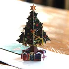 Christmas Tree 3D Greeting Gift Card with Envelope Stock Ready