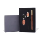 Gift Factory Custom Luxury Business Corporate Promotional Items Gift Sets With Wood Pen Bookmark Keyring