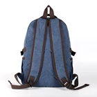 China Suppliers Wholesale Men Casual Vintage Canvas Bags Travel Backpack Laptop Leather Backpacks Outdoor