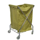 Wholesale industry commercial metal frame hotel laundry cart with wheels