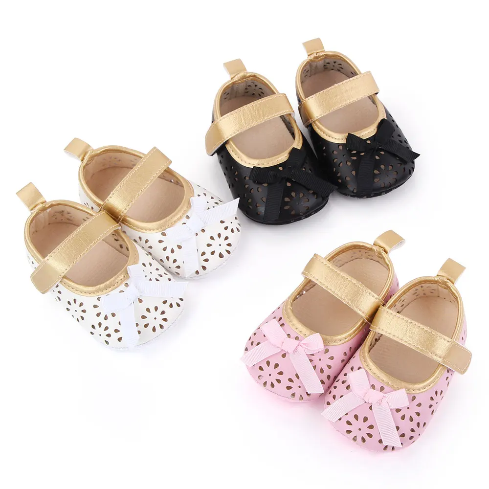 Pure Color Bow Little Baby Girl Princess Shoes Beauty Girls Shoes details