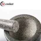 Mortar Black Pestle And Mortar Set Premium Solid Granite Stone Large Black Stone Mortar