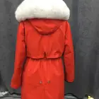 Rex Rabbit Fur Lined Coat Jacket With Fox Fur Collar Real Fur Parka Jacket