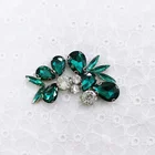 Iron 3d Glass On Beaded Crystal Heat Transfer Designs Applique Hot Fix Whole Sale For Bag Decoration Rhinestone Patch