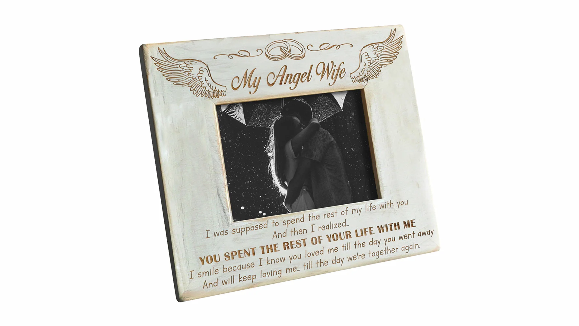engraved wood picture frame photo frame family anniversary gift
