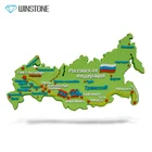 Magnet Fridge Magnets Custom Country Map Tourist Travel Souvenir Soft Pvc Fridge Magnets