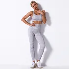 Women Clothing Women Women 2 Pieces Yoga Set Shockproof Sports Underwear Leggings Pure Color Gym Clothing