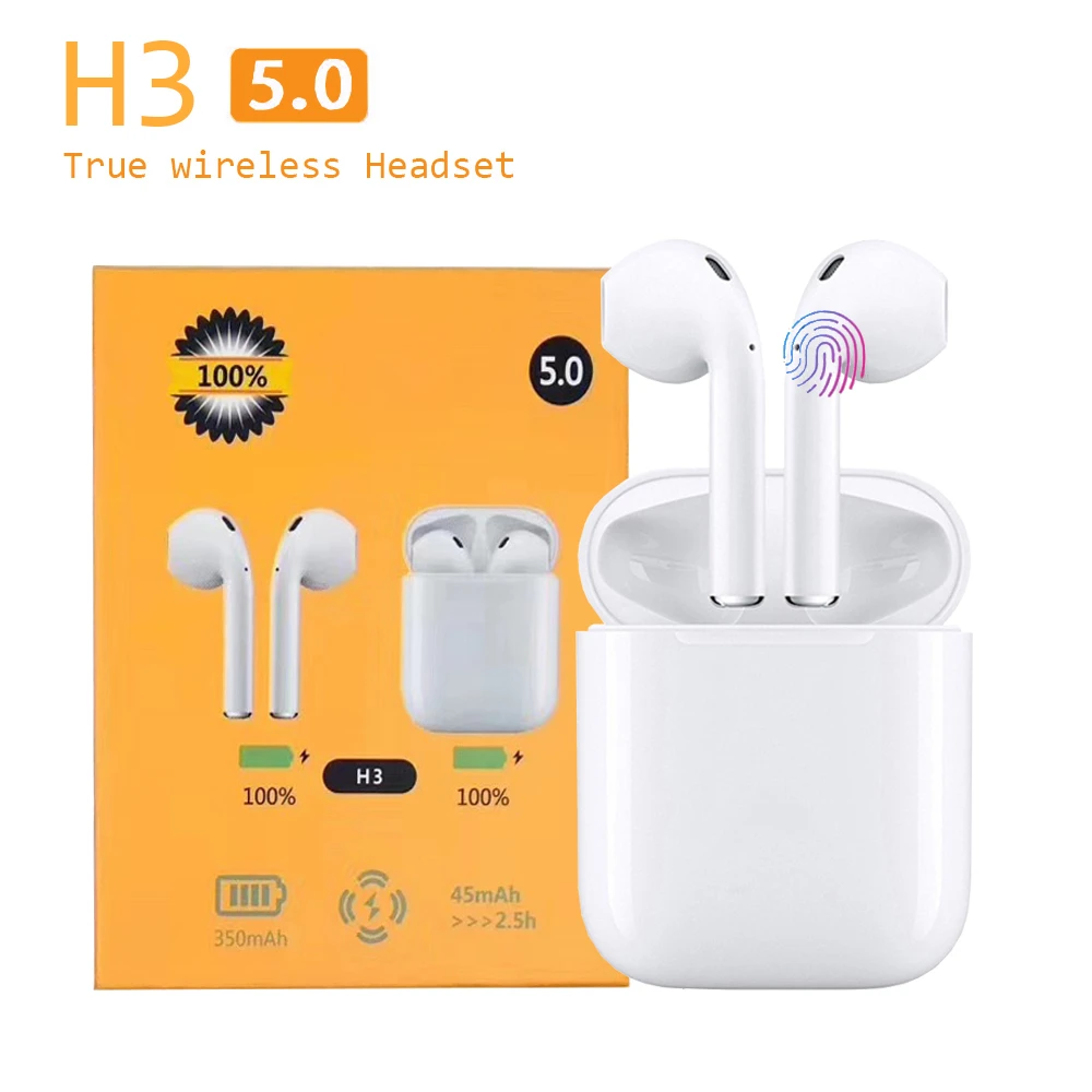 2019 trending amazon H3 tws BT 5.0 Tws Headset With Touch Control Wireless Charging Headphones Wireless Bluetooth earphone - ANKUX.COM