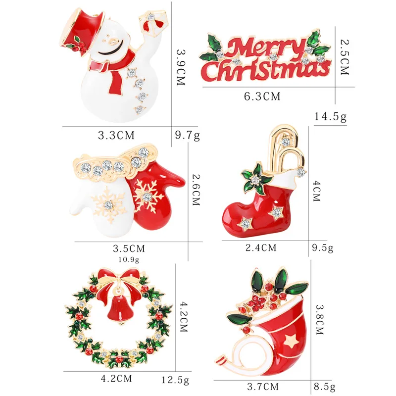 wholesale price hot selling women enamel christmas brooch