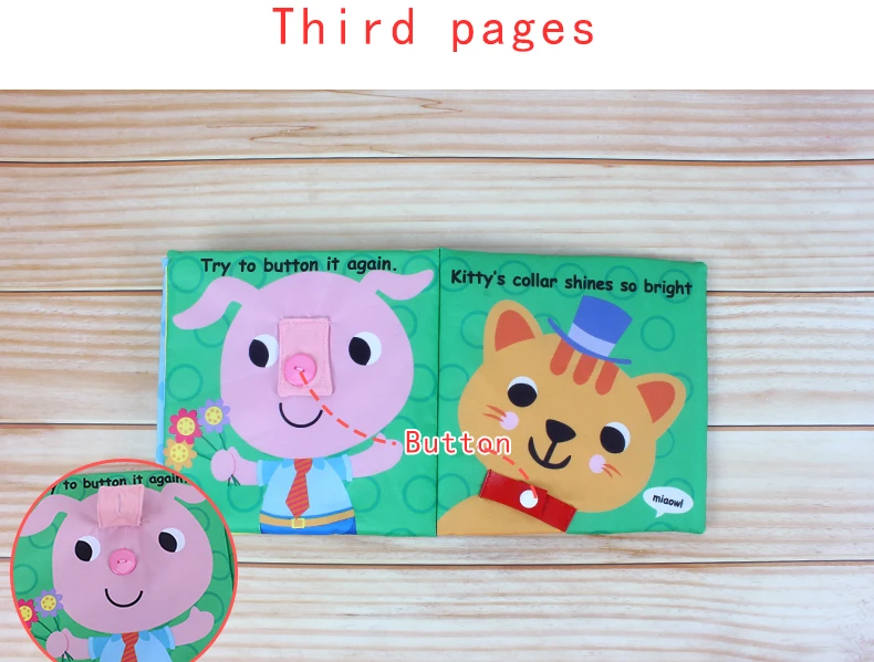Baby multi function cloth book, cartoon mouse big cloth book D139A