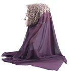 Shawl Shawl Scarf Hijab Wholesale Women Arab High Quality Beading Shawl Hijab Chiffon Muslim Upscale Scarf Hijab