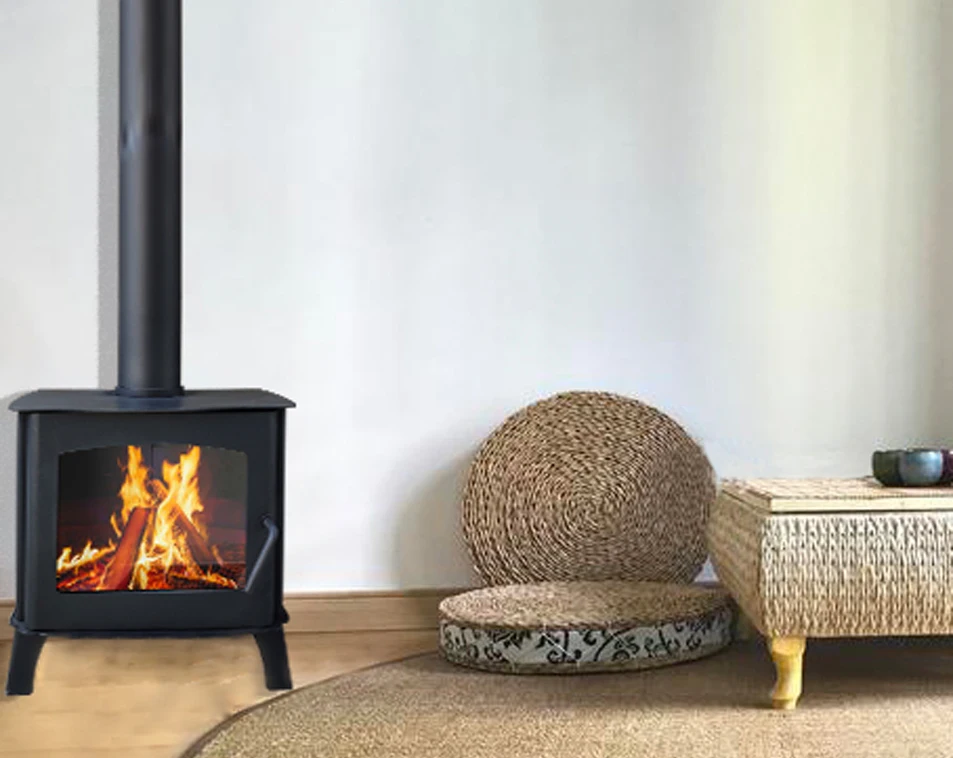 Indoor modern cast iron wood burning stove for sale