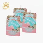 Pouch With Cap Custom Printed Small Plastic Cosmetic Liquid Cream Sample Spout Pouch With Cap