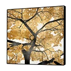 China Dafen HandPainted Gold Foil Canvas Art Abstract Tree Acrylic Modern Oil Painting Furniture Decoration