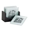 tinted transparent acrylic table coasters set with printed photo