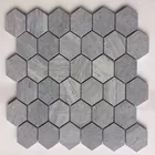 Stone grey marble hexagon mosaic for wall floor tiles