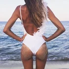 flower backless beautiful women sexy bathing suit beach party wear dress girls one piece swimwear