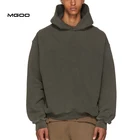Hoody Top MGOO Non Drawstring Heavyweight Hoody Top Acid Washed French Terry Super Oversized Blank Hoodies