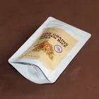 accept order stand up brown rice bags with ziplock high barrier kraft paper pouch with window