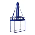 Large cheap clear blue plastic vinyl pvc shopping tote bags from china