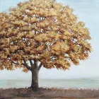 New Design 100% Hand Painted Contemporary Trees Canvas Oil Painting Manufacturer China