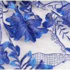 Latest design custom design popular embroidered sequins glitter fabric for dress