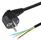 European 3prong round Plug to Strip End 220v 230v Extension Cable Eu Ac Power Cord Cable