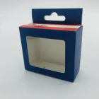 Clear Window Cell Phone Power Bank Packaging Display Recycled Printing Paper Box with Hanger