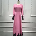 EGMS105 new fashion muslim girls long lace dress abaya