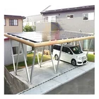 Aluminum Solar Prefab Outdoor Solar Carport Aluminium Car Garage Modern Garage Free Standing Designs For Sale