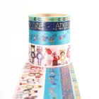 in stock gold printed decorative tape adhesive custom printed washi tape sets for diy craft