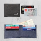 low moq cheap cash envelope small minimal men leather business card short bifold mini wallet