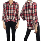 Import export clothing oversized blouse ladies casual blouses 3/4 sleeve