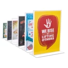 Acrylic Menu Sign Holder Standing Menu Sign Holder Display Acrylic Menu Cover Sign Holders