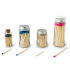 colored matchsticks promotional jar match in glass bottle branded matches wholesale colored matches