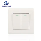 Convenient Installation British Standard 2 Gang 1 Way Electric Switch Socket