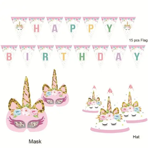 2020 unicorn cutlery paper plates cups unicorn theme birthday