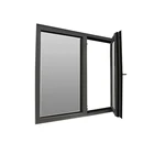 Narrow frame aluminum double glass inward french casement window