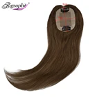 Hair Bangs Silk Base Lace Closure 100% Human Hair Silk Top Closure Topper Hairpiece #2 Color For Women