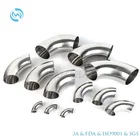 Factory Direct Sales SMS / DS Standard Sanitary Stainless Steel 90 Degree Elbow Welded / Clamped Bend