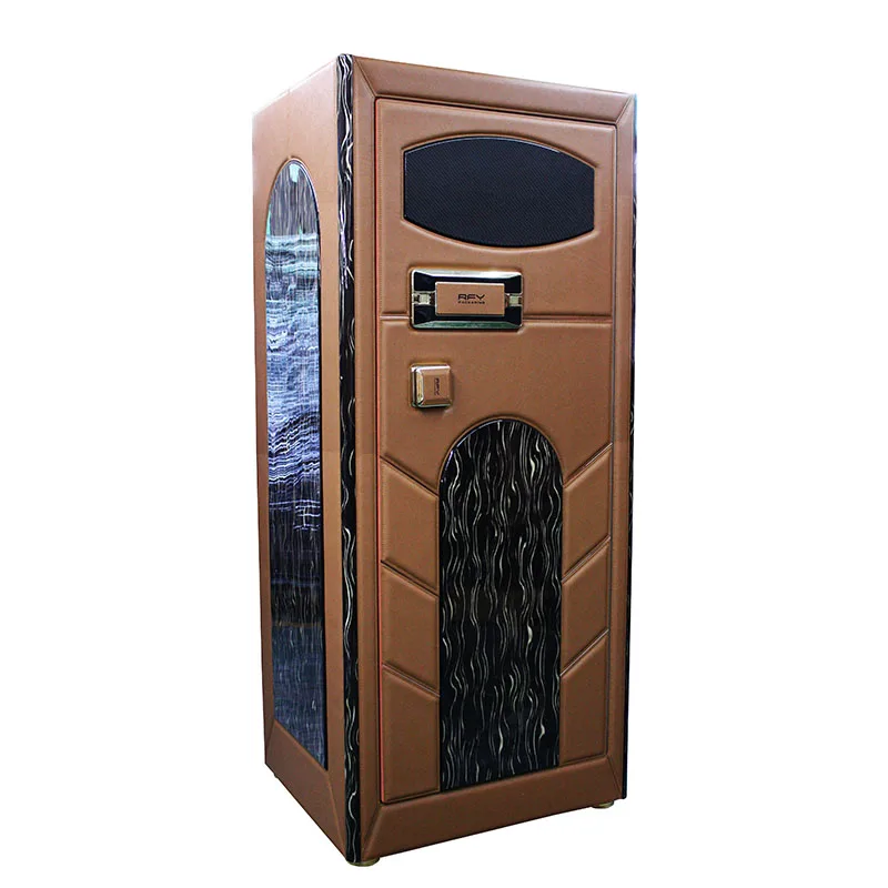 Customized Safety Box Fingerprint Lock For Home Hotel Security Luxurious fireproof Material Safes Genuine Leather