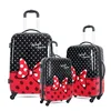 Wholesale OEM Custom ABS Print Women Girls Trolley Luggage Suitcase