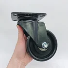 Made in China 4 inch 100mm x 35mm Black Color Double Ball Bearing Nylon Castor Wheel